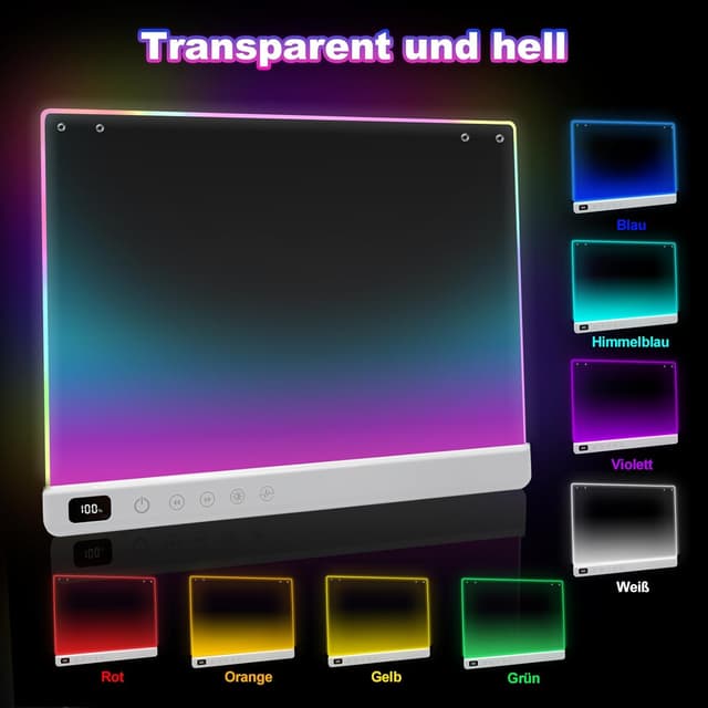 Detalle de LED-Zeichenbrett Kinder 35 x 25 cm RGB