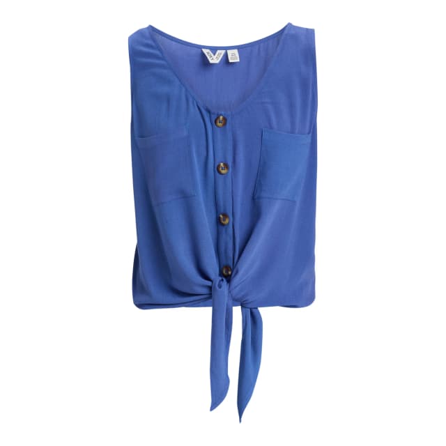 Detalle 2 de Roxy Camiseta de mujer Salty Sweet Roxy de viscosa con cierre de botones