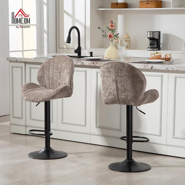 Detalle 2 de HOMCOM tabourets coquille réglables 62–83 cm