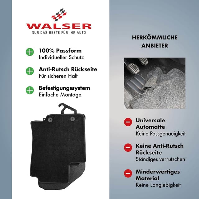 Thumbnail 5 de WALSER Premium Alfombras velour para VW Passat B8 2014