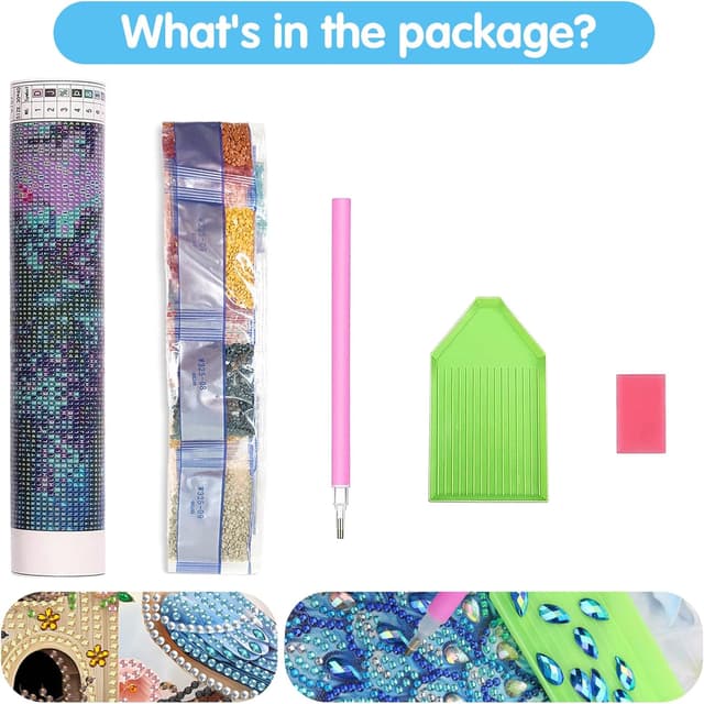 Detalle de Reofrey Spezialform Diamond Painting Erwachsene Groß XXL „Engel“ – Kreuzstich-Optik mit Kristall-Strass, 30x60 cm