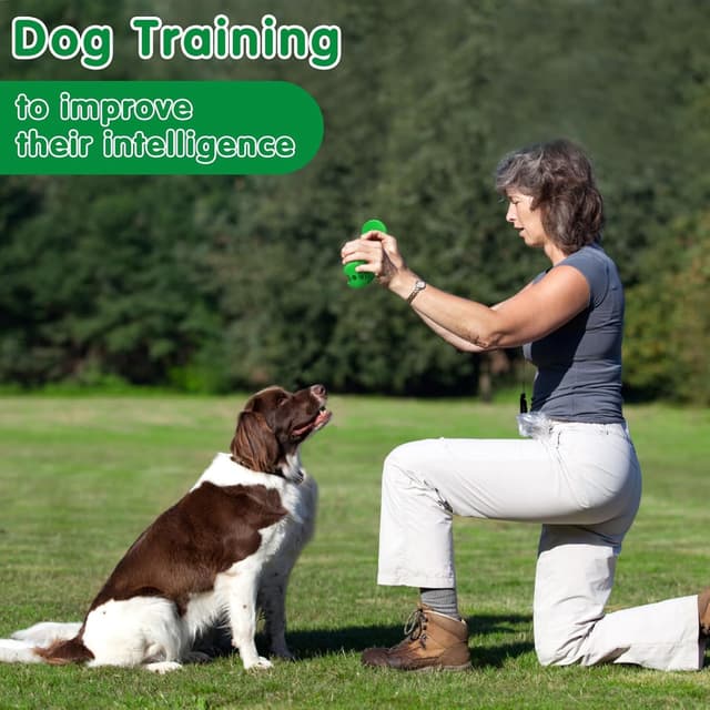 Detalle de HETOO Dog Chew Toys Natural Rubber Grinding Rod with Toothbrush-Style Bristles