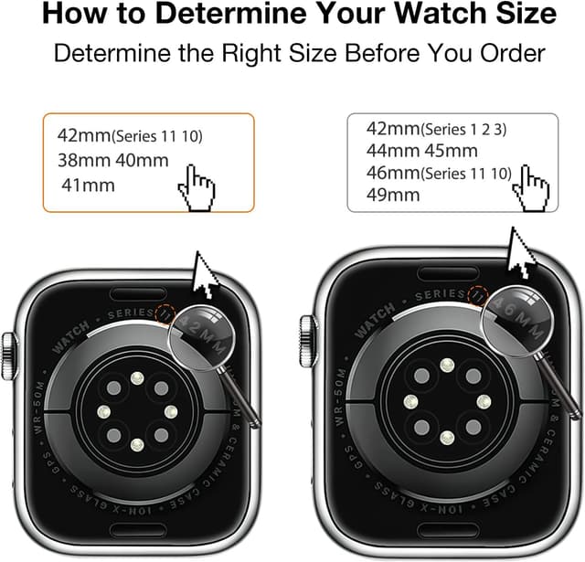 Detalle de SUNFWR Leather Straps for Apple Watch, Genuine Leather 38