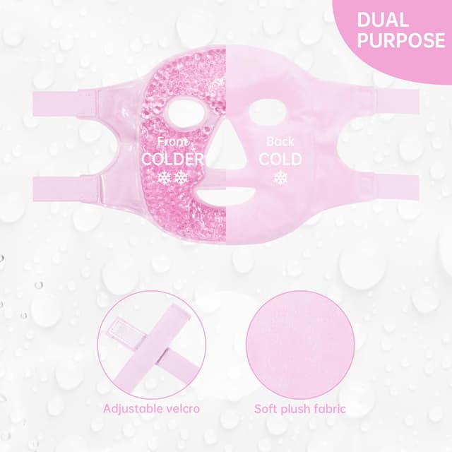 Detalle de ZNÖCUETÖD Face Ice Mask Gel Hot Cold Compress for Face, Eyes & Post-Procedure Recovery