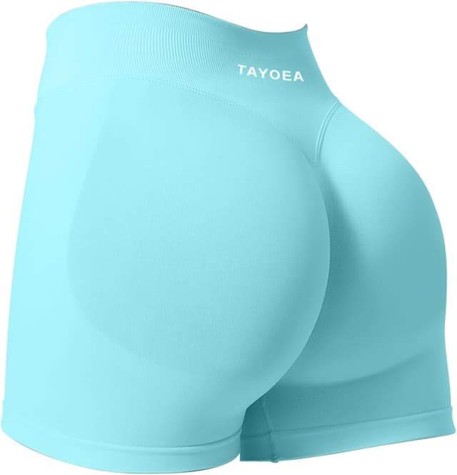 Detalle de TAYOEA Sport Shorts Damen Scrunch – Nahtlose Push-up Radlerhose für Training & Alltag