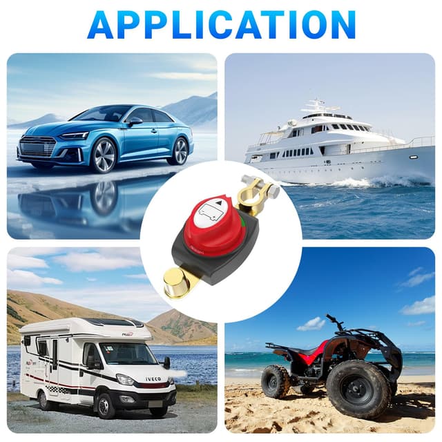 Thumbnail 6 de Sehawei Batterietrennschalter als Hauptschalter 12V/24V (bis 275 A) für Auto, Bus, Truck, Marine & Motorrad