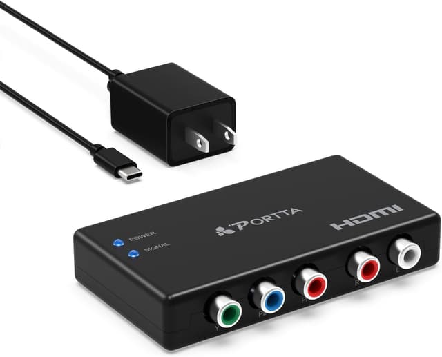 Detalle de Portta Component to HDMI Converter (YPbPr/RGB + R/L Audio to HDMI v1.3) for 1080P 60Hz