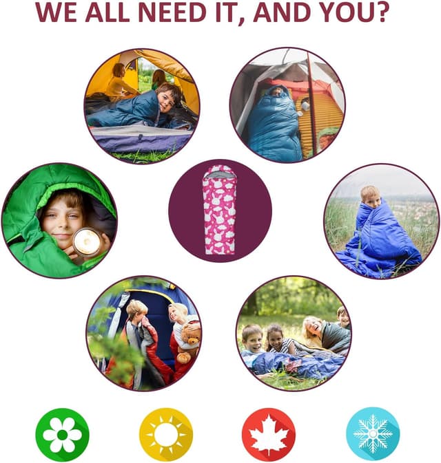 Detalle 2 de Kids sleeping bag 3 season 77°F