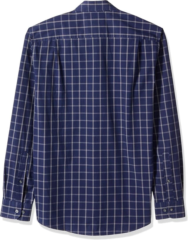 Detalle 2 de Amazon Essentials Men’s Slim-Fit Long-Sleeve Poplin Gingham Shirt with Pocket