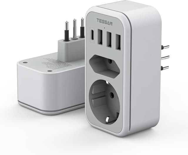 Detalle de TESSAN adaptateur prise italienne 6 en 1