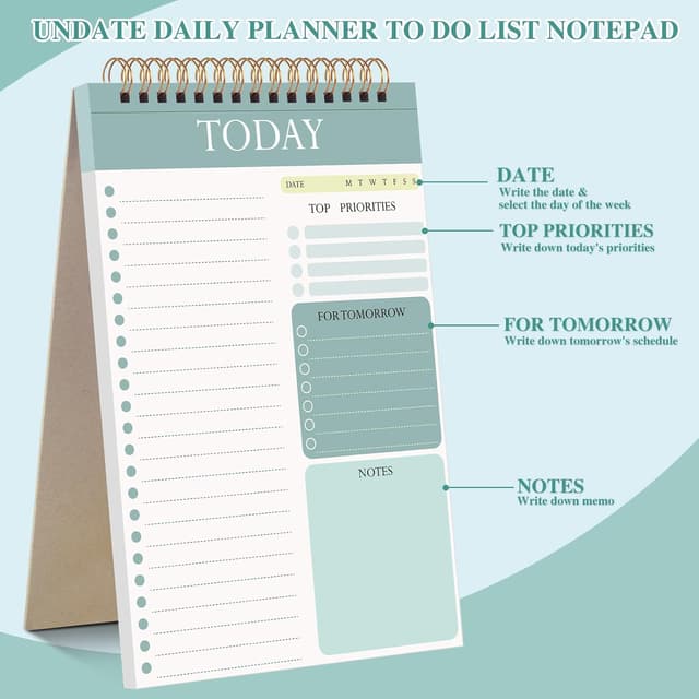 Detalle 2 de Thboxes To Do List Notepad A5, 104 pages 🗒