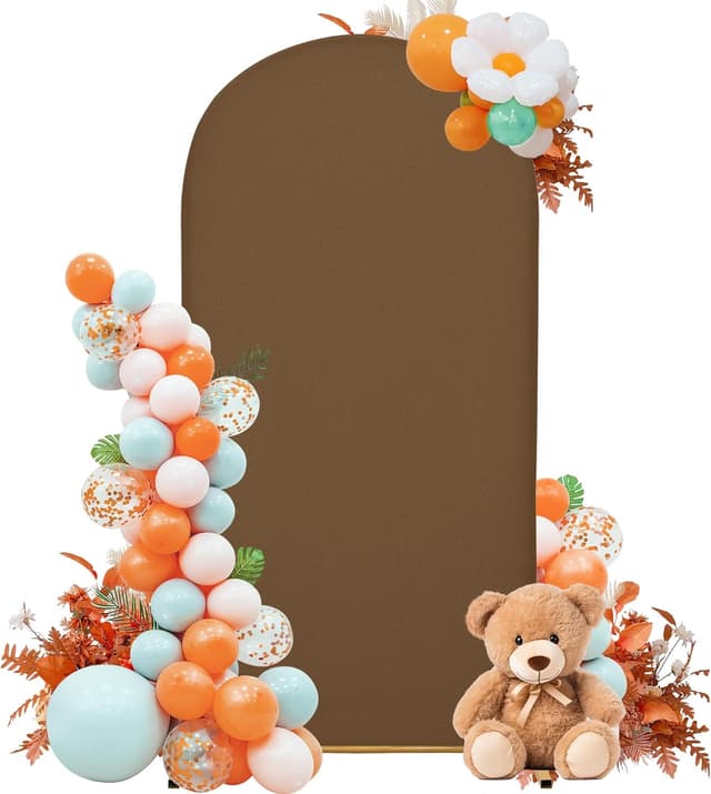 Thumbnail 6 de Wedding Arch Cover Spandex Arch Backdrop Set of 3 Off-White