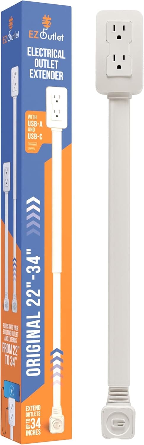 Detalle de EZ Outlet Extender with USB-A, USB-C
