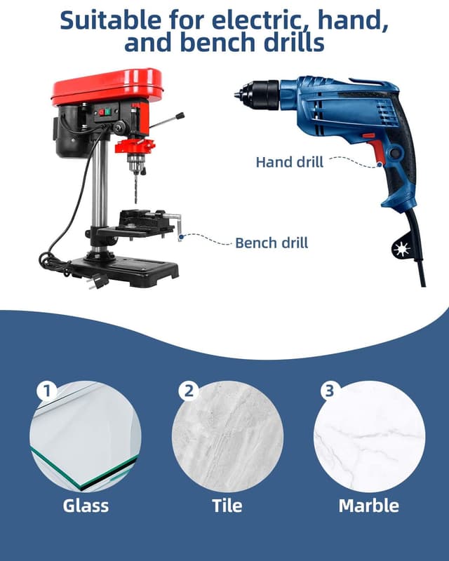 Thumbnail 4 de Diamond Drill Bit Set 15-Piece tile hole saw kit ๐