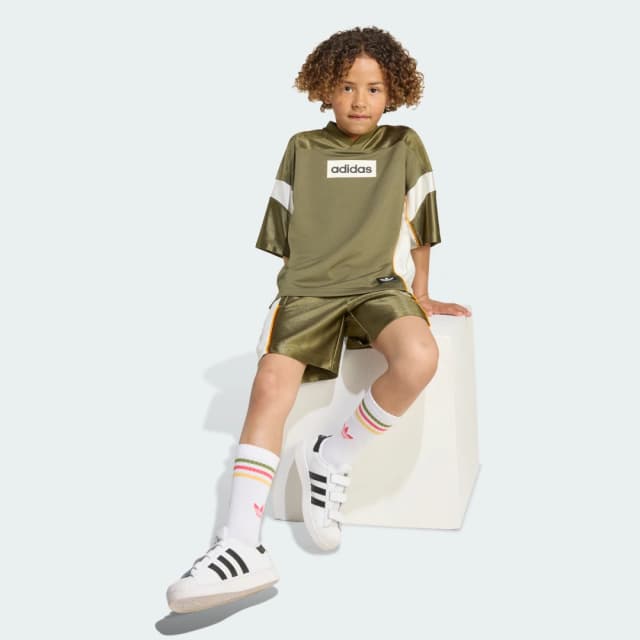 Thumbnail 2 de Adidas Short Tee Set Kids 1 conjunto verde