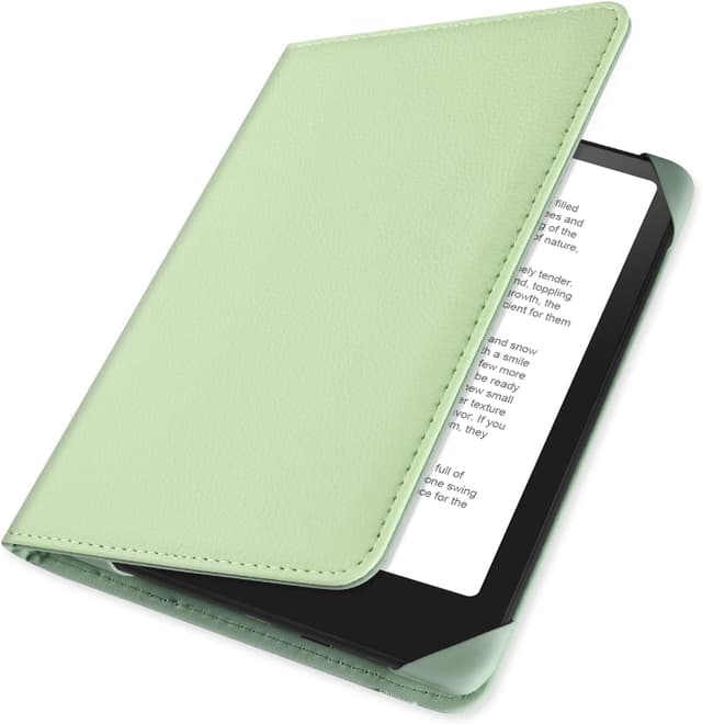 Detalle de HoYiXi Universal 6-inch eReader protective case (green) with elastic rope hand strap