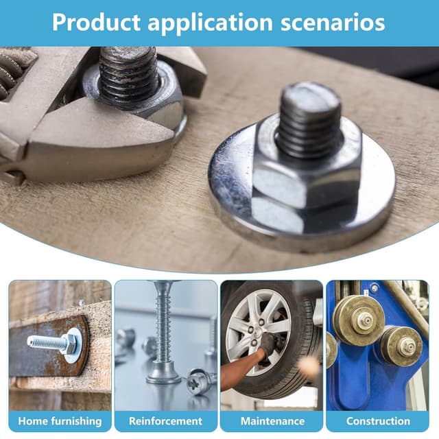 Detalle de VARHHUXHA 746-piece stainless steel flat penny washers set (M2–M10)