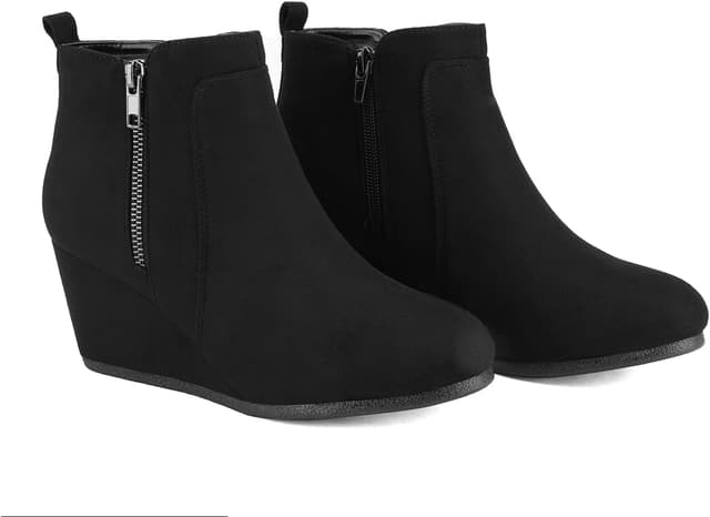 Thumbnail 3 de DREAM PAIRS Suede Low Wedges Ankle Boots