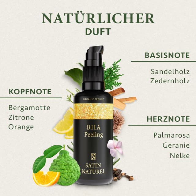 Thumbnail 6 de Satin Naturel Salicylsäure (BHA) Liquid Peeling 100 ml – sanftes Exfoliant für Gesicht & Hals mit Bio Aloe Vera, vegan