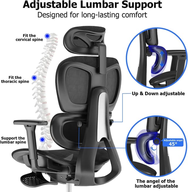 Thumbnail 4 de PatioMage Ergonomic Office Chair 440 lb 💺