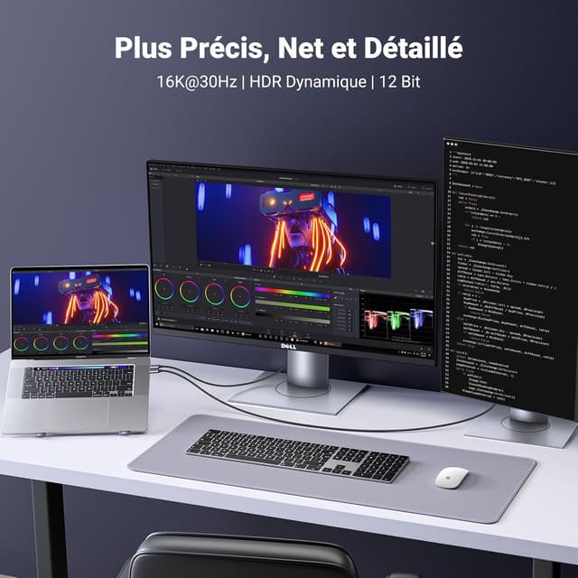 Detalle 1 de UGREEN Câble USB C vers DisplayPort 2.1 1 m