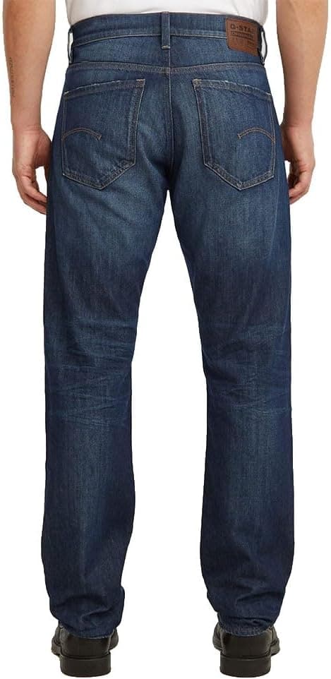 Detalle de G-STAR Mosa Straight Jeans für Herren – gerade geschnittene Jeans mit Hosenschlitz-Reißverschluss