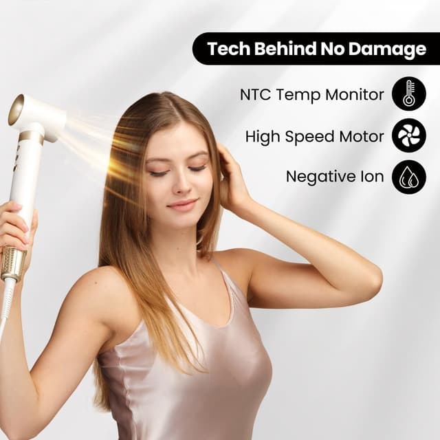 Detalle de GLAMUP 6 in 1 Multi Hair Styler with Coanda Tech AutoWrap & Hair Dryer Brush (Gift Set)