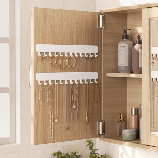 Thumbnail 3 de Josmimic Organizzatore gioielli parete 2 pz bianco