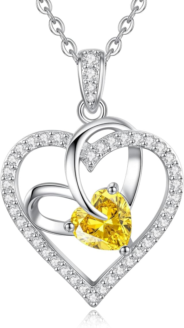 Thumbnail 6 de Collier femme CDE double cœur infini avec pendentif cœur et zirconium