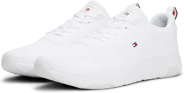 Detalle de Tommy Hilfiger Runner Sneakers Hombre Blanco 👟 Tallas 44