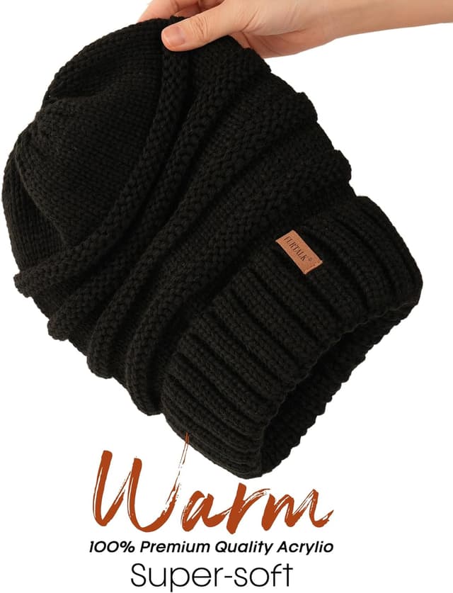 Detalle 2 de FURTALK Sombrero de Punto Slouch para mujeres