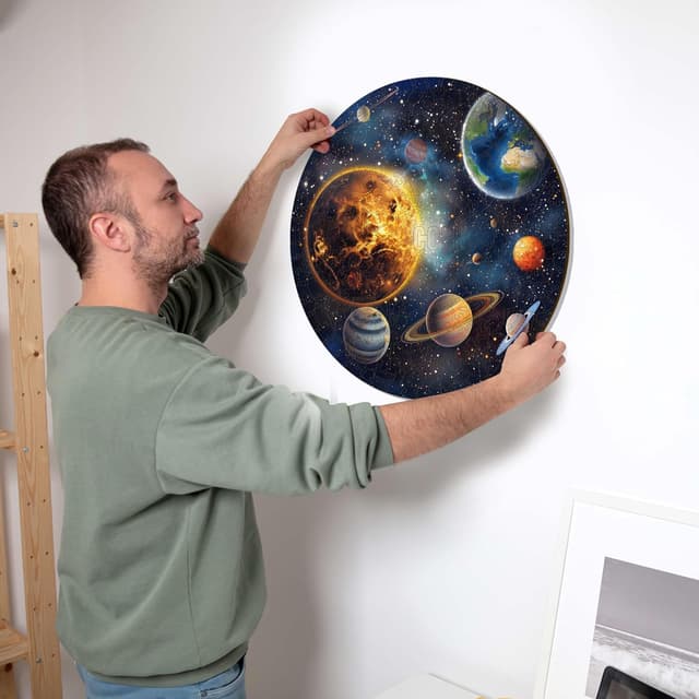 Detalle 2 de Iconic Puzzles Armonia Solare, puzzle in legno sostenibile 100% (taglia M, 350 pezzi)