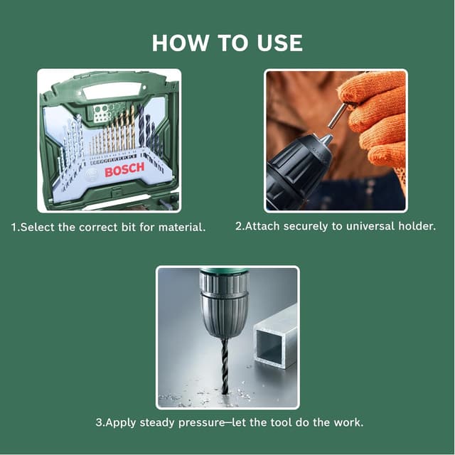 Thumbnail 4 de Bosch 50-Pieces X-Line Titanium Drill and Screwdriver Bit Set