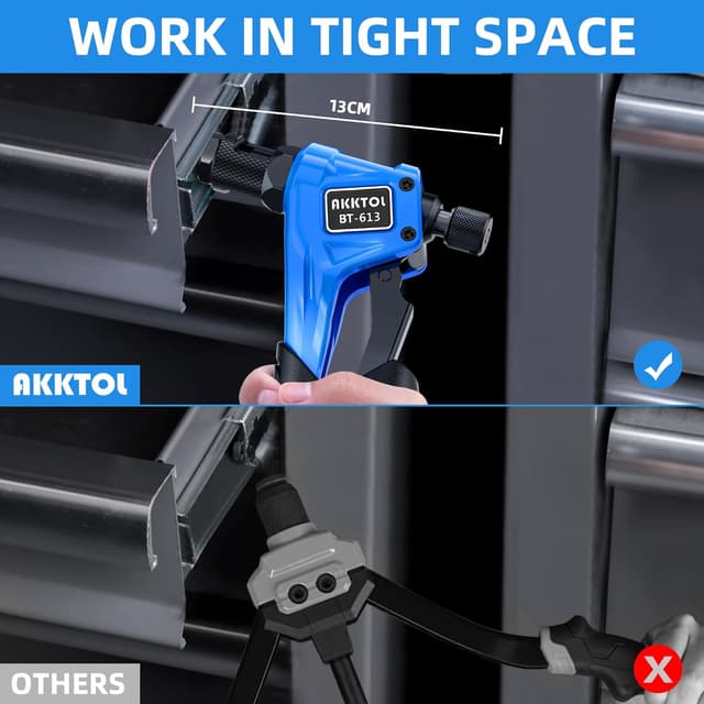 Detalle 2 de AKKTOL Nietmutternzange Set mit 100 Stück