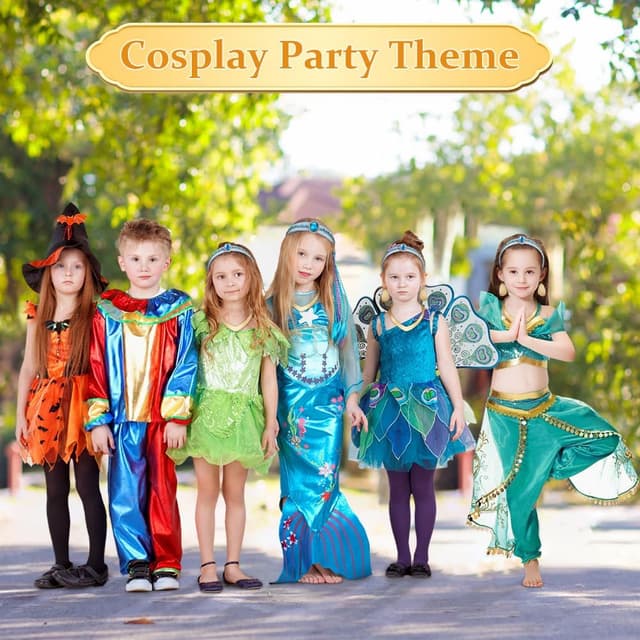 Detalle de Aomig Accessori Mago per Costume, kit cosplay Halloween da 3 pezzi (fasce, cravatta, occhiali) per bambini e adulti