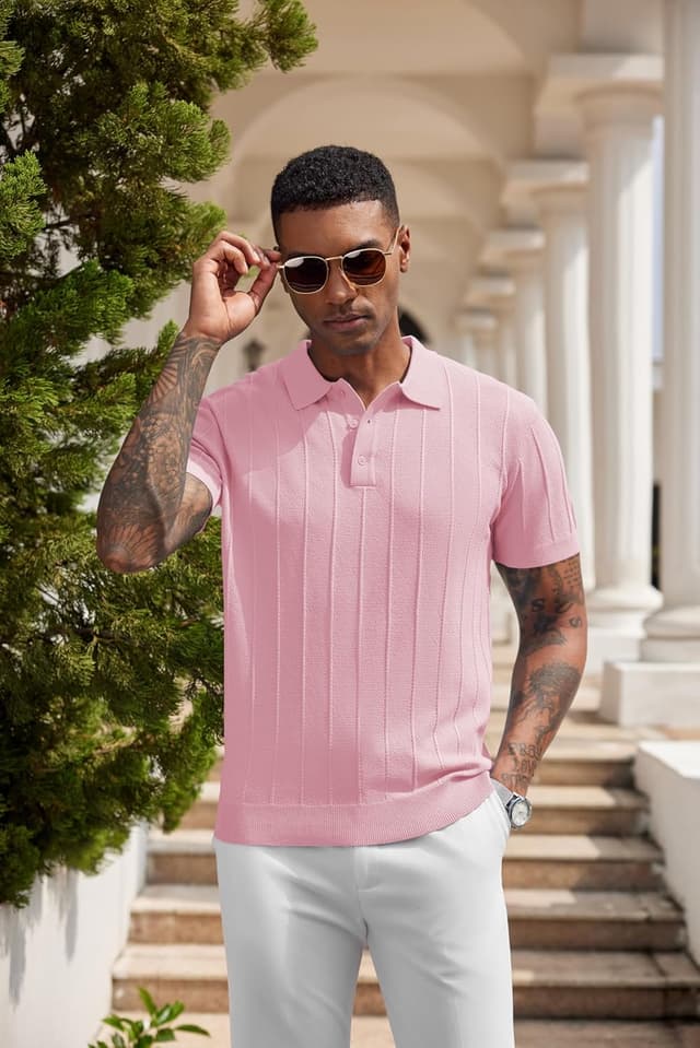 Thumbnail 6 de COOFANDY Knit Polo Short Sleeve 1️⃣