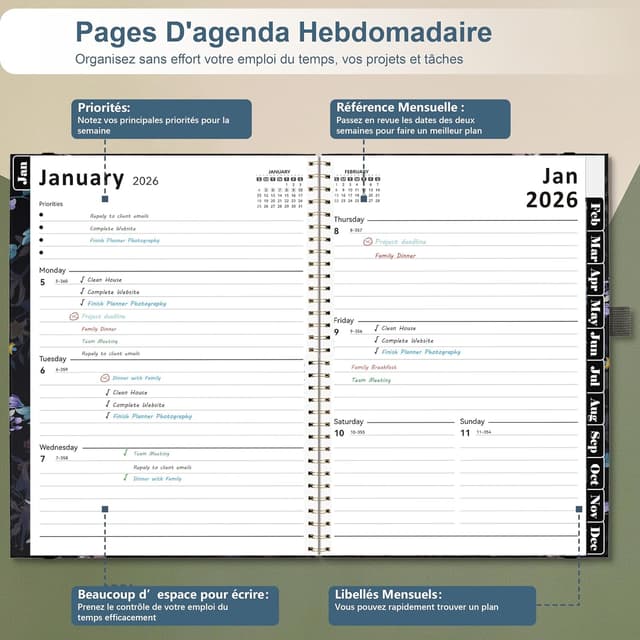 Detalle 2 de Gumiho Agenda 2026 A5 semainier spirale