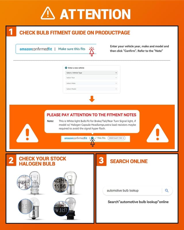 Thumbnail 5 de SEALIGHT 3156 3157 Amber LED Turn Signal Bulb 2pc