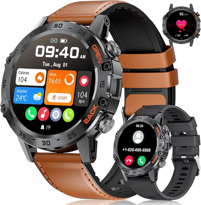 Detalle de FOXBOX Smart Watch for Men 1.39" Military with SpO2 24H HR