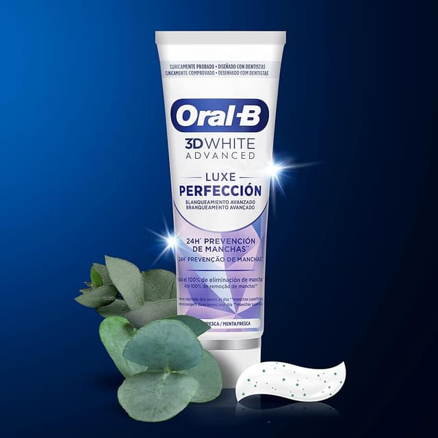 Detalle de Oral-B 3D White Advanced Luxe Perfection Pasta dental 12x75 ml 🪥
