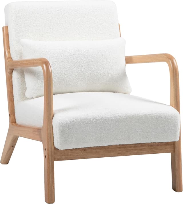 Imagen de HOMCOM Fauteuil Lounge Bois Massif en OfertitasTOP