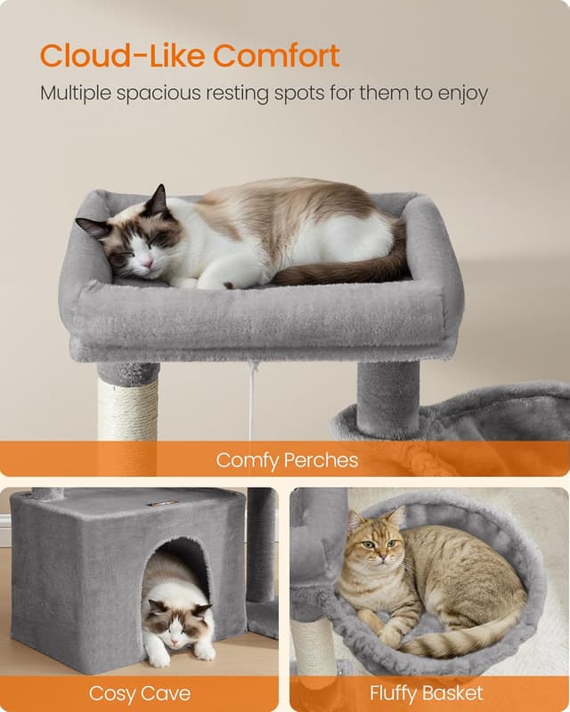 Thumbnail 3 de Feandrea Cat Tree Tower Condo for Small and Medium Cats