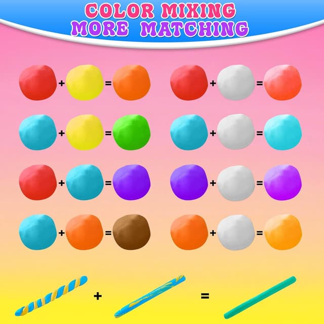 Detalle de FENSHWIN Air Dry Clay 44 Colours Kit