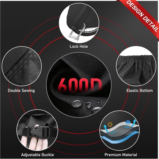 Thumbnail 4 de Zettum 600D PU Bike Cover for 1 Bike