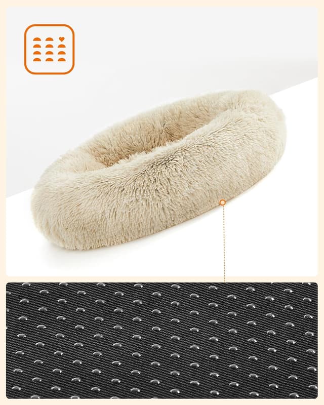 Thumbnail 6 de Feandrea Cuccia Cane Interno a Ciambella Ø 60 cm con cuscino sfoderabile e lavabile (cachi ombré PGW038S01)