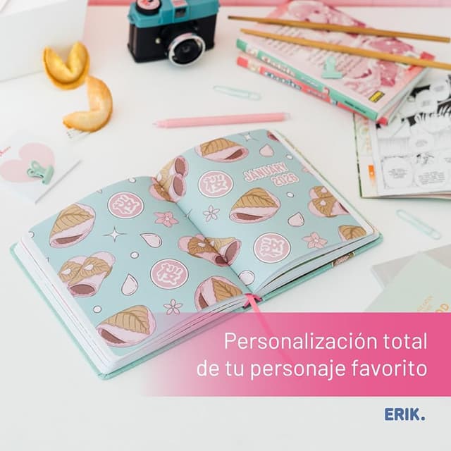 Detalle 2 de Grupo Erik Agenda Escolar 2025 Día por Página, con pegatinas