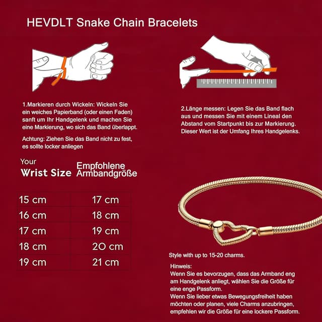 Detalle de Hevdlt Goldfarben Armband 925 Silber