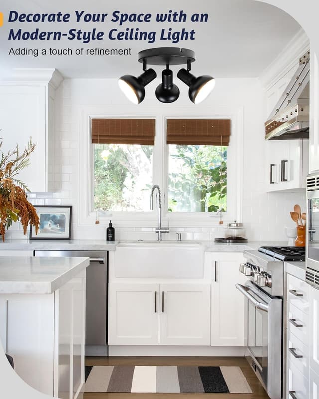 Detalle 2 de HiBay 3 Way Spotlights E14, 350° black