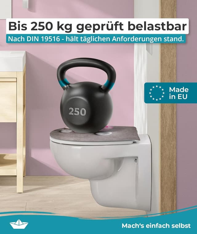 Detalle de Calmwaters® WC Sitz Motiv Wellness Orchidee – Toilettendeckel aus antibakteriellem Duroplast, bis 250 kg, mit Absenkautomatik