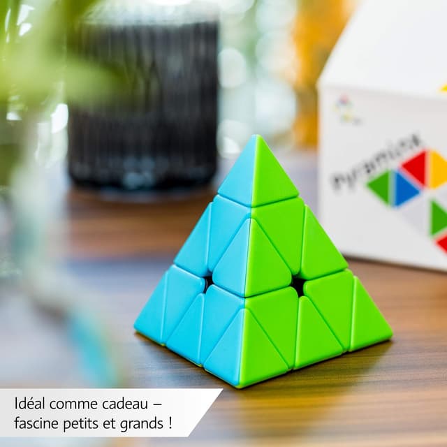 Detalle de CUBIDI Pyraminx Cube Triangle Magique (pyramide casse-tête en cube) – sans autocollant
